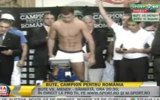 VIDEO! Cel mai greu TEST s-a terminat pentru Bute: a trecut de cantarul oficial si a intrat in categorie cu 50 de grame pana la LIMITA!