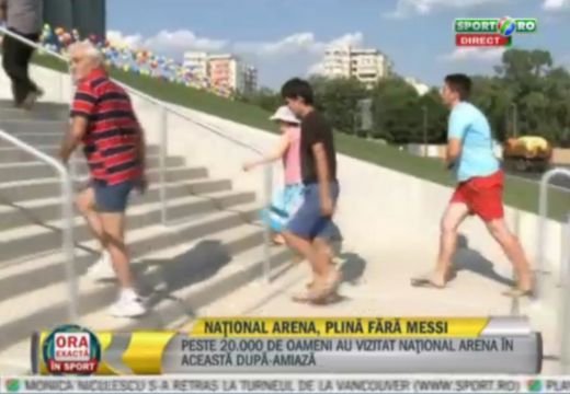O imagine UNICA - numai in Romania! Cum au reactionat 5000 de oameni cand National Arena si-a deschis portile!