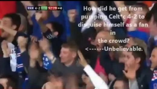 VIDEO Provocarea zilei in Scotia! Cum a ajuns Goian sa se aplaude singur din tribuna la meciul cu rivalii de la Celtic! :))