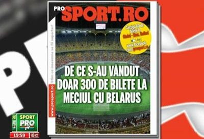 Citeste luni in ProSport: situatie critica la nationala! Care este interesul suporterilor pentru meciul cu Belarus