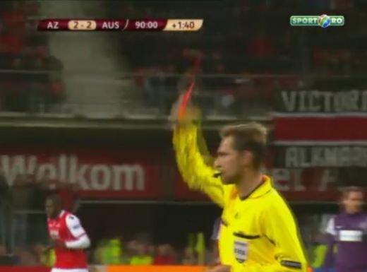 Doua autogoluri de poveste in Alkmaar 2-2 Austria Viena! Alexandru Tudor a dat un cartonas ROSU in minutul 90!