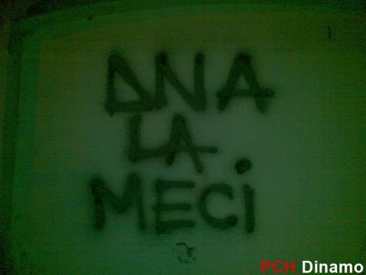 FOTO / Dinamovistii continua protestul! Au scris din nou pe zidurile stadionului: 