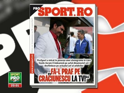 Citeste joi in ProSport: Discutie fierbinte intre Avram si Borcea, in scandalul CCA la DNA!