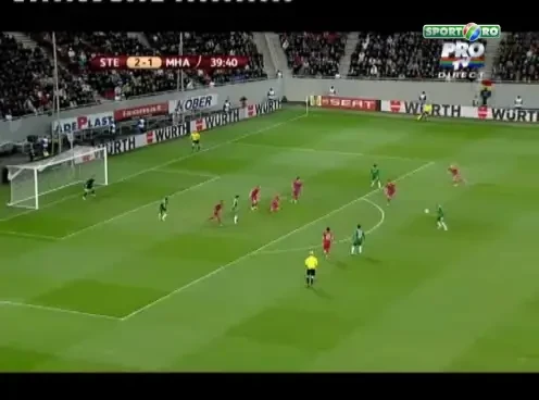 40' Gol Katan, de la 22 de metri! Stanca putea sa apere, dar s-a aruncat tarziu! E 2-2 pe National Arena
