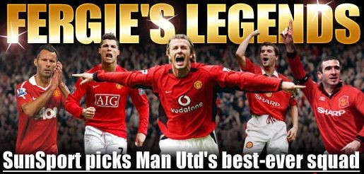 Cu atacul asta, Messi si Guardiola tremurau azi: vezi cel mai tare 11 din istoria lui Ferguson la United! Beckham nu a prins echipa!