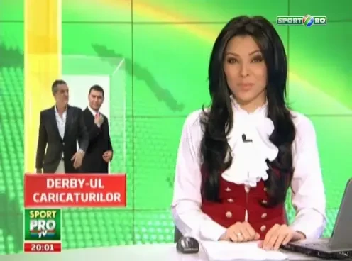 Caricatura de derby! Stelistii au castigat deja la DESEN! Becali rade cu gura pana la urechi :)