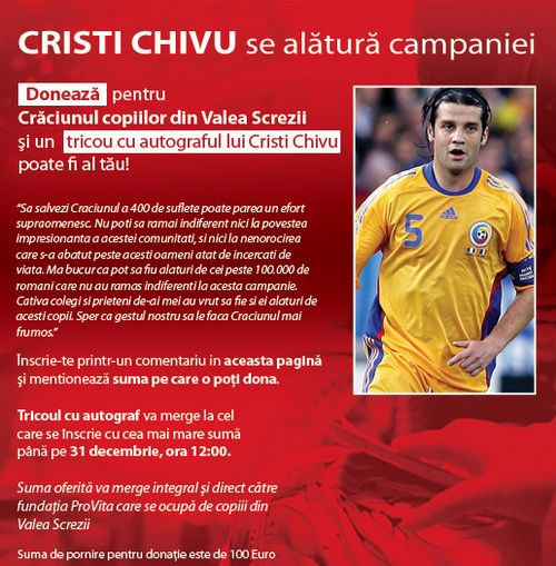 Mutu, Chivu si Marica sar in ajutorul copiilor din Valea Screzii! Trei castigatori ai Ligii Campionilor au facut un gest nobil:
