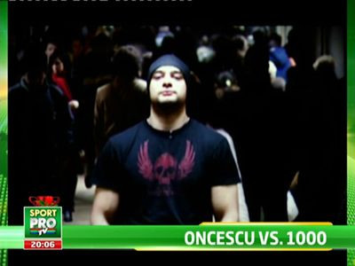 Asta e cea mai NEBUNA idee in 2012: Oncescu vrea sa bata 1000 de oameni la skandenberg! A invins moartea si a scapat de orice frica