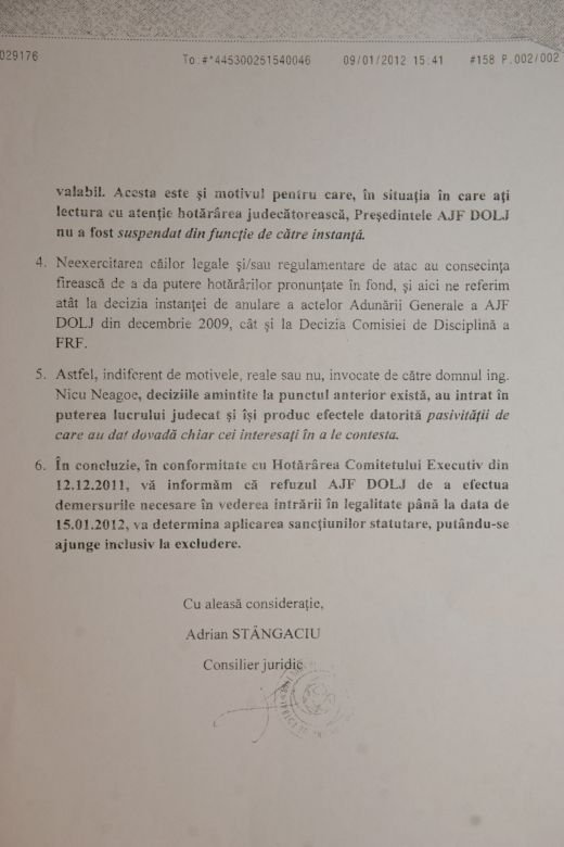 Fotbalul oltean a primit un ultim avertisment de la FRF: 100 de echipe se pot desfiinta! FOTO: Vezi aici scrisoarea oficiala_3