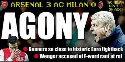 SCANDAL dupa ce Arsenal a ratat revenirea secolului! Wenger a urlat dupa meci: A f***ing disgrace! Acuzele dure catre arbitru, UEFA si Milan: