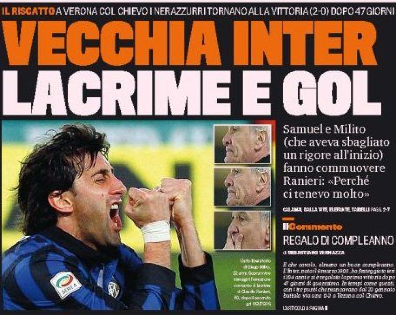 VIDEO INCREDIBIL! Ranieri a inceput sa planga ca un copil pe banca la prima victorie a lui Inter in ultimele 2 luni! Vezi scene fara precedent_1