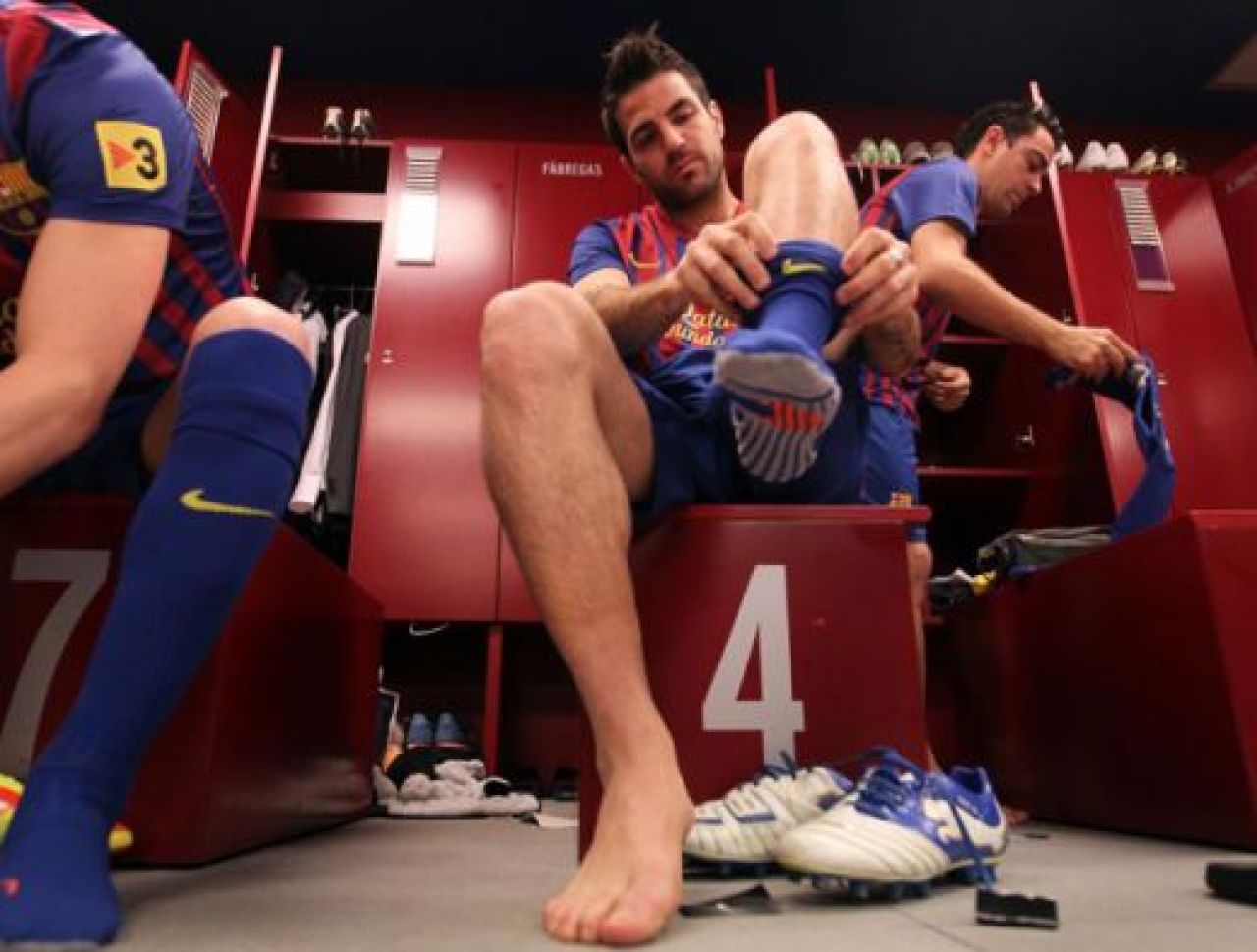 Ai intrat vreodata in vestiarul Barcelonei? Vezi aici cum se schimba jucatorii si in ce ordine sunt asezati: Valdes si David Villa sunt primii pe stanga! SUPER FOTO_4