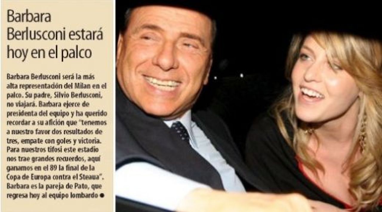 VIDEO: Steaua, chemata de Barbara Berlusconi in vestiarul lui Milan pe Nou Camp inainte de returul cu Barca! Ce zice cea mai bogata femeie din Italia_2