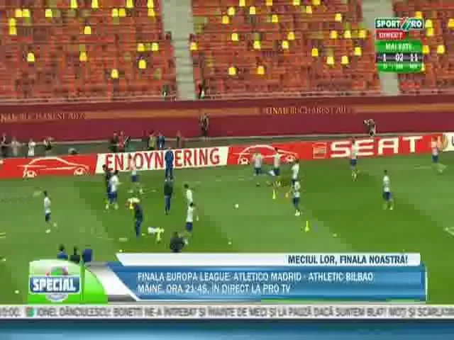 VIDEO SUPERB cu SkyCam de la antrenamentul lui Atletico Madrid pe National Arena! Ce gest UNIC au facut jucatorii la intrarea pe arena