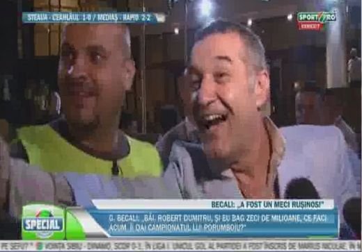 VIDEO FABULOS! Gigi a ramas socat cand a aflat ca Rapid si-a dat autogol in ultima secunda! Ghencea a inceput sa strige Ti, ti, ti!!!