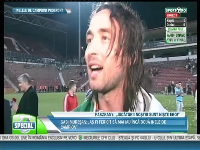 Baaaa, mi-am pierdut MEDALIA! A fost salvat de un PUSTI din stadion! Video GENIAL de la petrecerea CFR-ului!