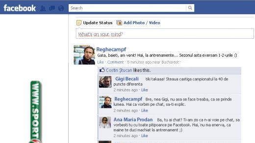 Gata, baieti! Sezonul asta exersam 1-2-urile! Reghe ii interzice papanasii lui Costea :)) Au inceput discutiile pe facebook la Steaua!