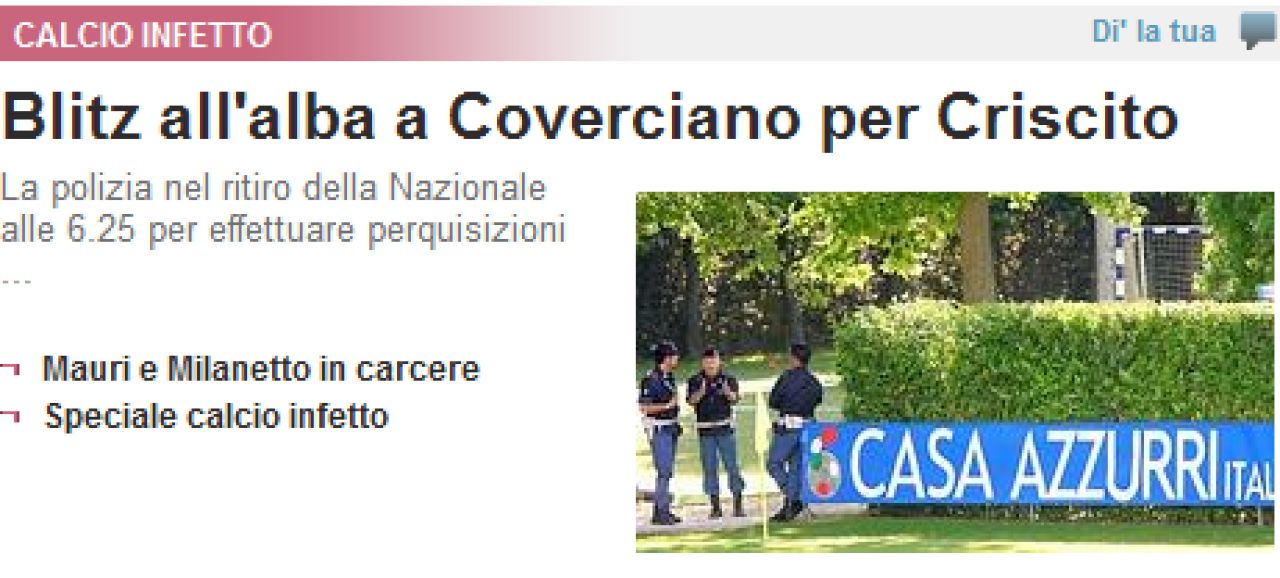 Italia, lovita CRUNT de mafia pariurilor! Doi jucatori de la nationala si un nume URIAS pe lista MIZERIEI! Vieri, anchetat pentru meciuri trucate!_3