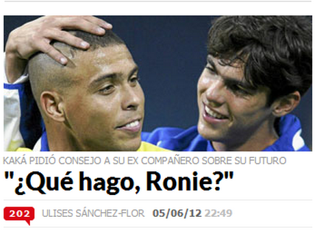 Kaka l-a invitat pe Ronaldo la masa: Si eu ce fac acum, Ronie? Uite ce mi-a zis Mourinho! Ronaldo n-a avut raspuns la asta:&nbsp;