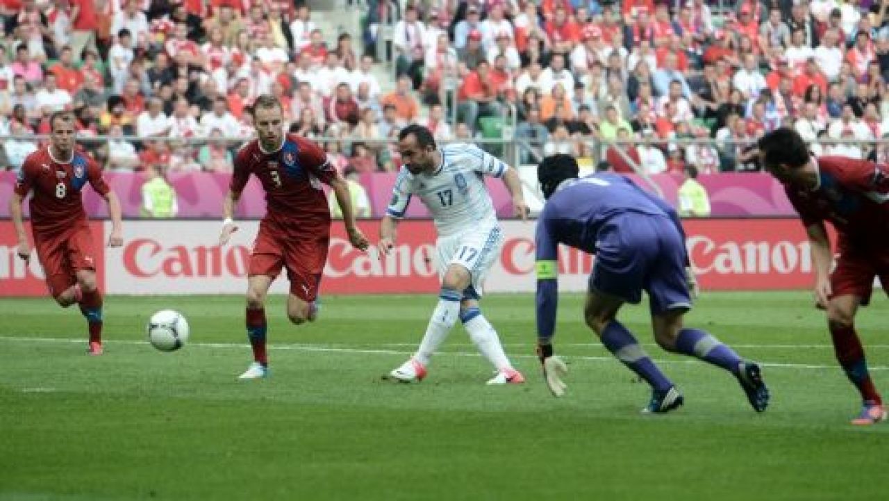Grecia 1-2 Cehia! Greseala fabuloasa a lui Cech si sperante de 2 lei pentru greci! Vezi GOLURILE 3D:_3