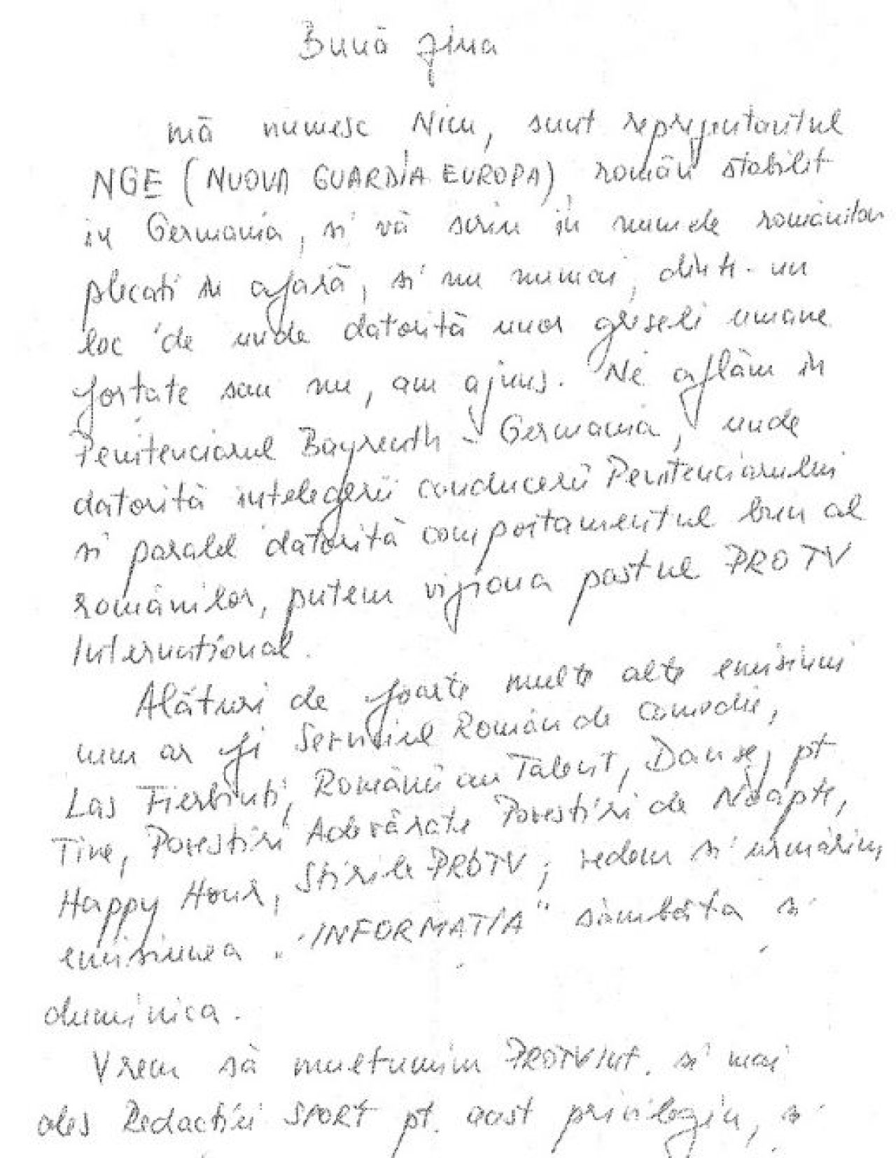 EMOTIONANT! Scrisoarea unui roman dintr-o puscarie din Germania: