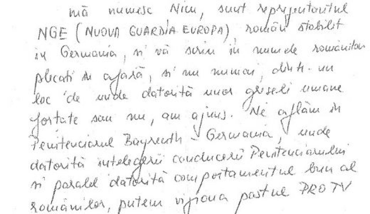 EMOTIONANT! Scrisoarea unui roman dintr-o puscarie din Germania: