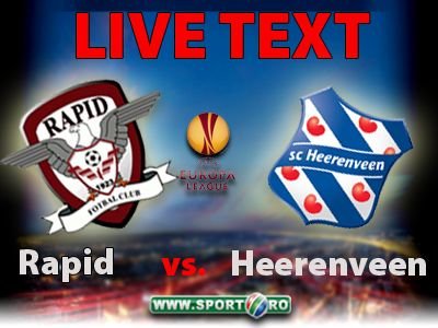 Rapid a ratat din toate pozitiile si a pierdut o calificare POSIBILA: Rapid 1-0 Heerenveen! Roman, gol anulat ERONAT in min. 22!