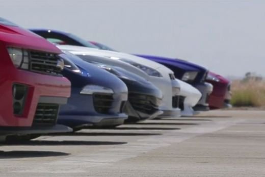 SUPER VIDEO Cea mai TARE liniuta din LUME! Aventador, McLaren, Carrera sau Mustang? Care e cea mai RAPIDA:
