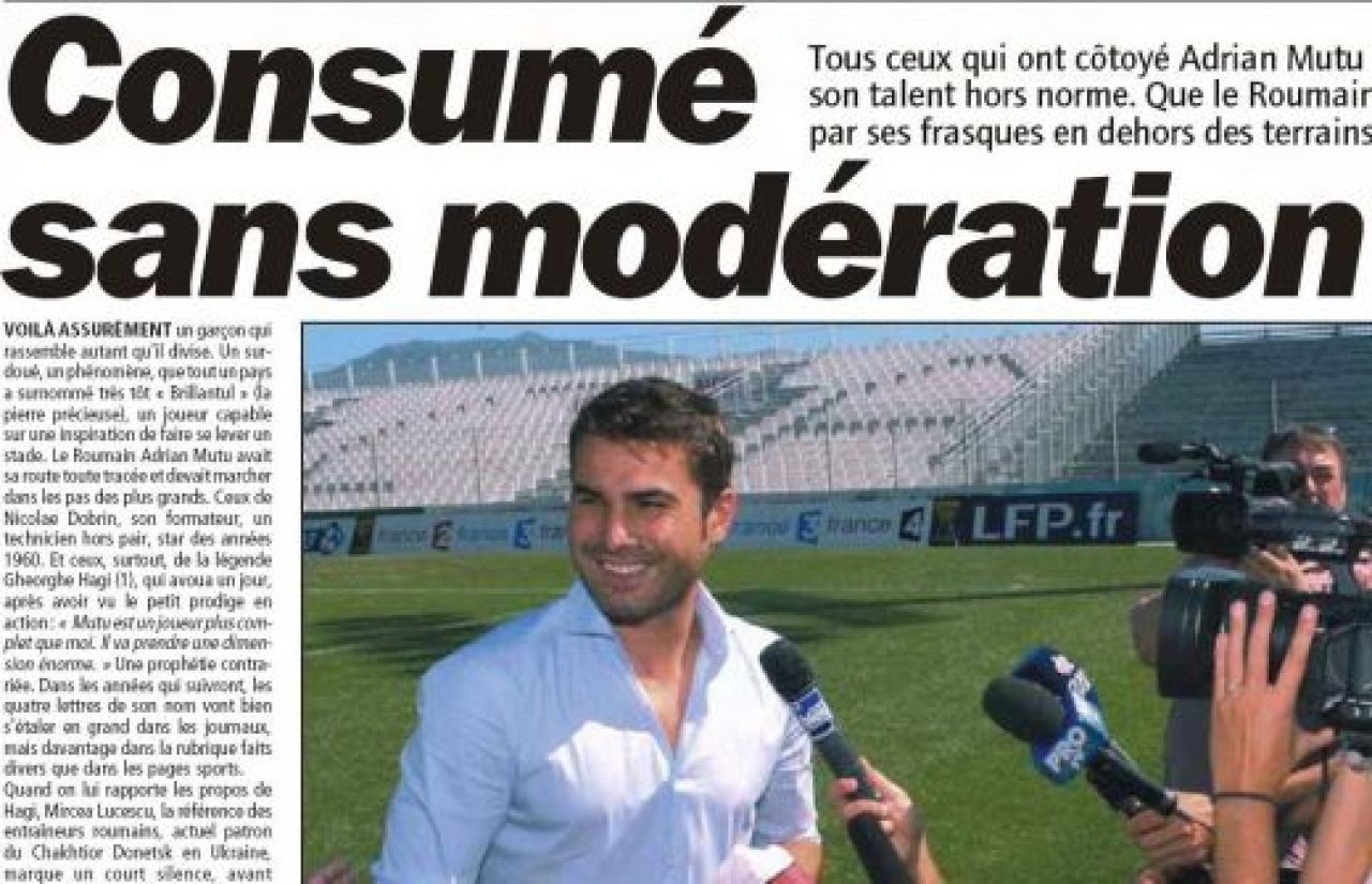 Ziarul L'Equipe se inchina la Zeul Mutu: