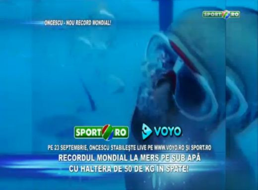 SUPRAOM la apa! Inca un record mondial IN DIRECT! Oncescu merge pe sub apa cu o campioana OLIMPICA in spate!