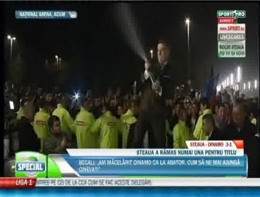 VIDEO REVELION la National Arena! Becali a desfacut deja SAMPANIA! Scene de NEBUNIE dupa victoria cu Dinamo: