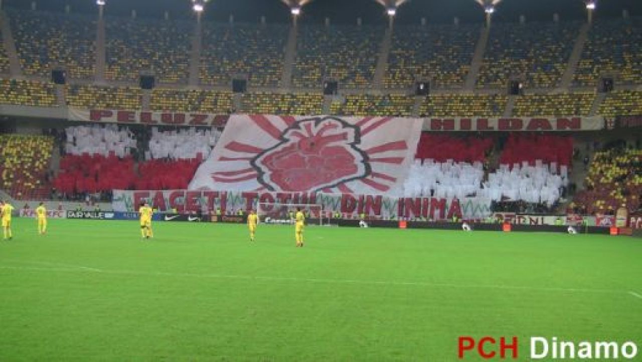 Dinamovistii au afisat coregrafia INTERZISA pe National Arena: