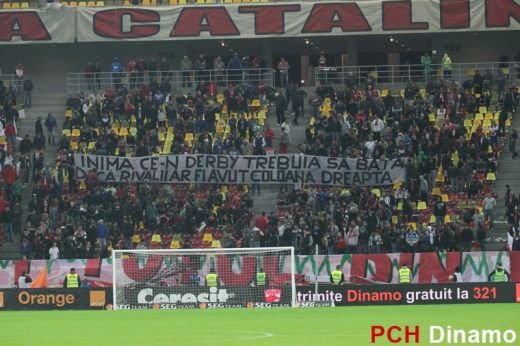 Dinamovistii au afisat coregrafia INTERZISA pe National Arena: 