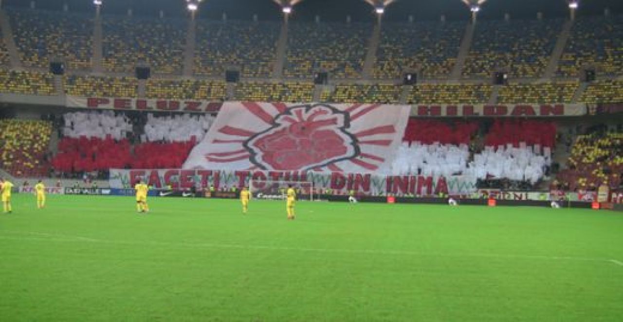 Dinamovistii au afisat coregrafia INTERZISA pe National Arena: