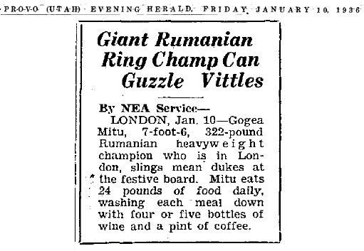 Misterul mortii celui mai inalt roman din istorie! Gogea Mitu a trait in 4 ani cat altii in 100! A fost UCIS de mafia din box?_8