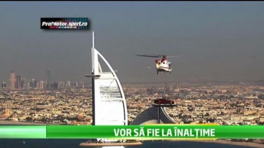 Masina zburatoare! Englezii au urcat ultimul Aston Martin pe cel mai inalt hotel din lume, Burj Al Arab: VIDEO