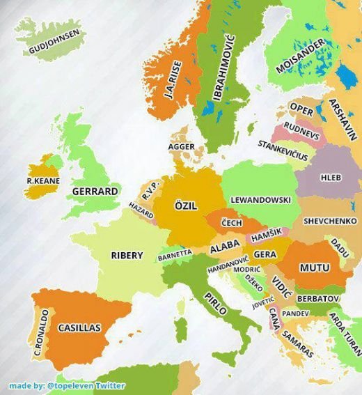 Mutu e BRILIANT adevarat! Straluceste alaturi de Ronaldo, Ibrahimovic si Van Persie in Europa! Cum arata cea mai tare harta facuta de fani