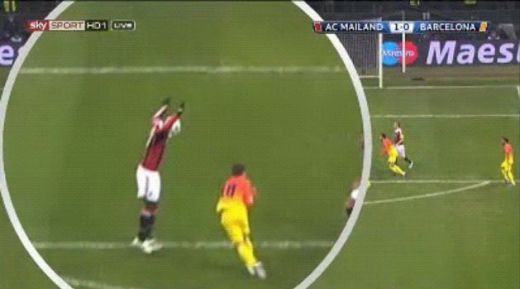 DOVADA asteptata de fanii Milanului! N-a fost hent la golul marcat de Boateng! Catalanii nu au motive sa protesteze!