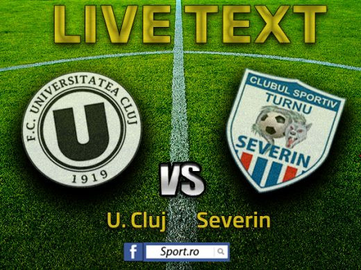Florin Costea a inscris din nou! U Cluj 1-0 Severin! Clujenii au avut un penalty neacordat, Severin a terminat in 10 oameni!