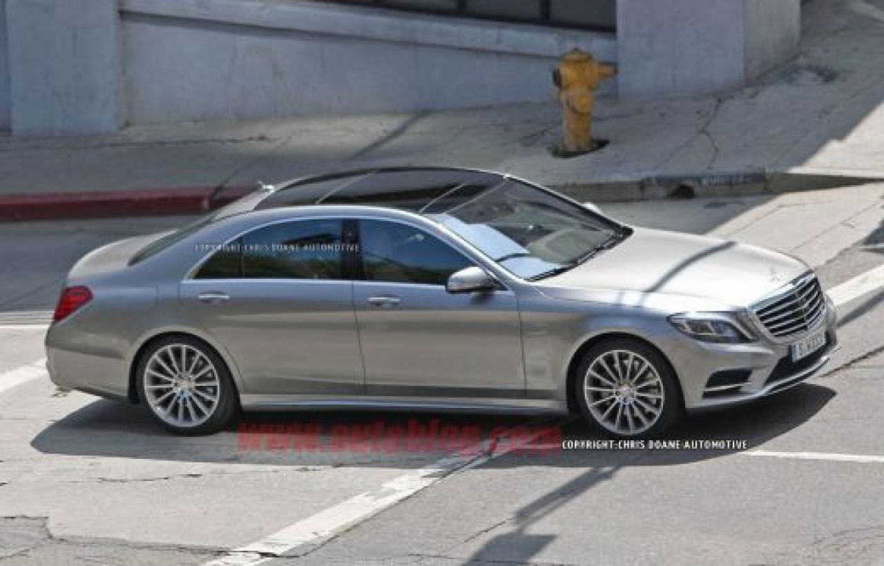 FOTO Noua limuzina de la Mercedes a fost pozata fara camuflaj! S-Classe apare in 2014! UPDATE: Au aparut primele imagini oficiale cu interiorul:_3
