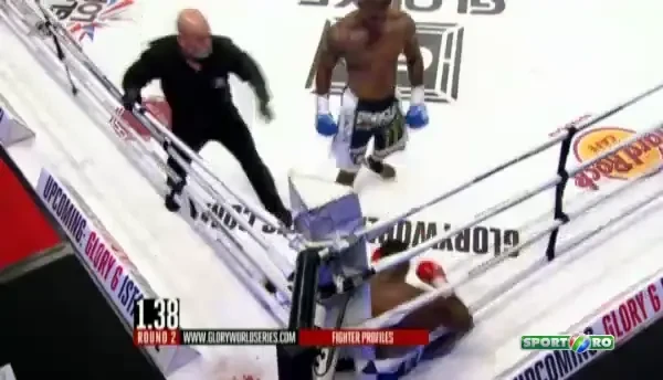 GLORY Londra: Bonjaski este distrus de o lovitura extrardinara! Spong castiga marele meci dupa ce i-a spart fata lui Remy!