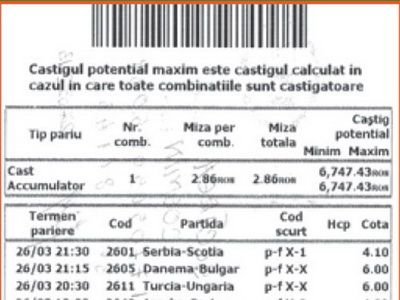 Inca un roman a detonat bomba la pariuri! A mizat pe cinci meciuri si o cota de 2300! Castigul l-a lasat cu gura cascata: