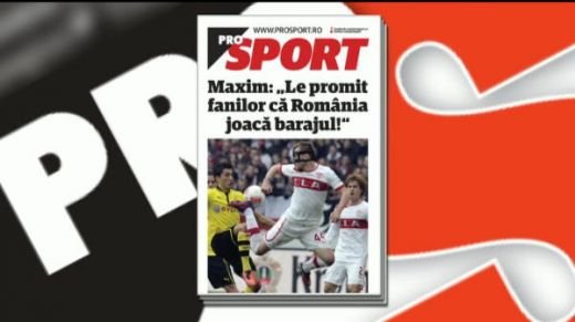 Citeste LUNI in Prosport: Noua revelatie a Germaniei, romanul Maxim, ii linisteste pe fanii Romaniei. Romania va juca la Baraj. Trecem de Ungaria! &nbsp;