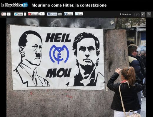 Scandal in Spania! Toata Europa a reactionat pentru un BANNER care a fost afisat pe Bernabeu de oamenii care IL URASC pe Mourinho! Imaginea revoltatoare: