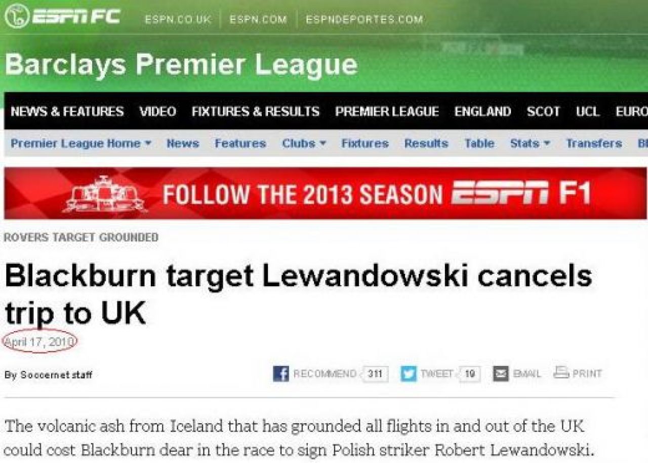 Povestea fantastica a lui Lewandowski: norul de cenusa din Islanda l-a salvat de la un transfer dezastruos in 2010! Cum putea sa joace acum in liga a II-a:_3