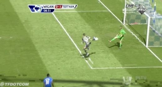 VIDEO Cel mai BIZAR gol din Premier League! Bale marcheaza si atunci cand nu vrea! Cum a marcat cu Wigan