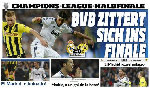Reactiile PRESEI din Spania si Germania dupa Real 2-0 Dortmund! Meciul in care a lipsit MINUNEA!