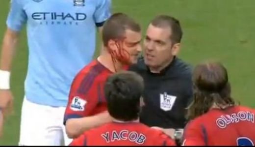 Faza HORROR in Anglia: Gabi Tamas a fost la un pas sa fie DECAPITAT de Kolarov! Arbitrul a dat doar galben: VIDEO 18+