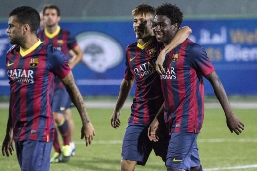 VIDEO: Neymar, serie ireala de driblinguri ca pe PLAY-STATION si primul gol marcat in tricoul Barcelonei! Festival de goluri la Barca: 7-1 cu Thailanda!_2