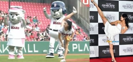 Coreeni au talent la baseball! Cea mai frumoasa actrita a dat lovitura de start: Tae Mi, experta in taewkondo